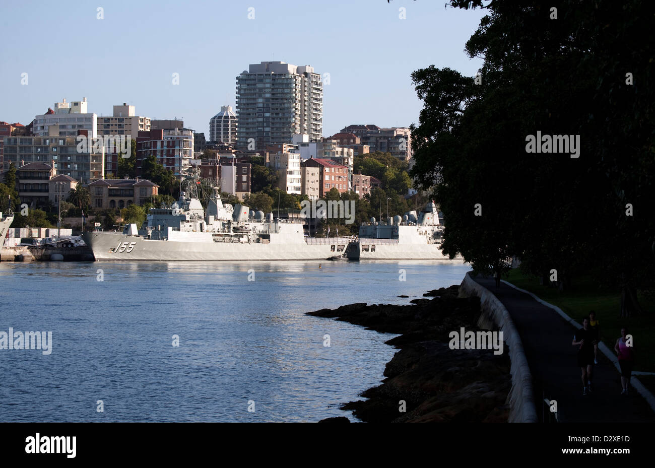 Australian naval vessels at Garden Island Sydney Australia Stock Photo