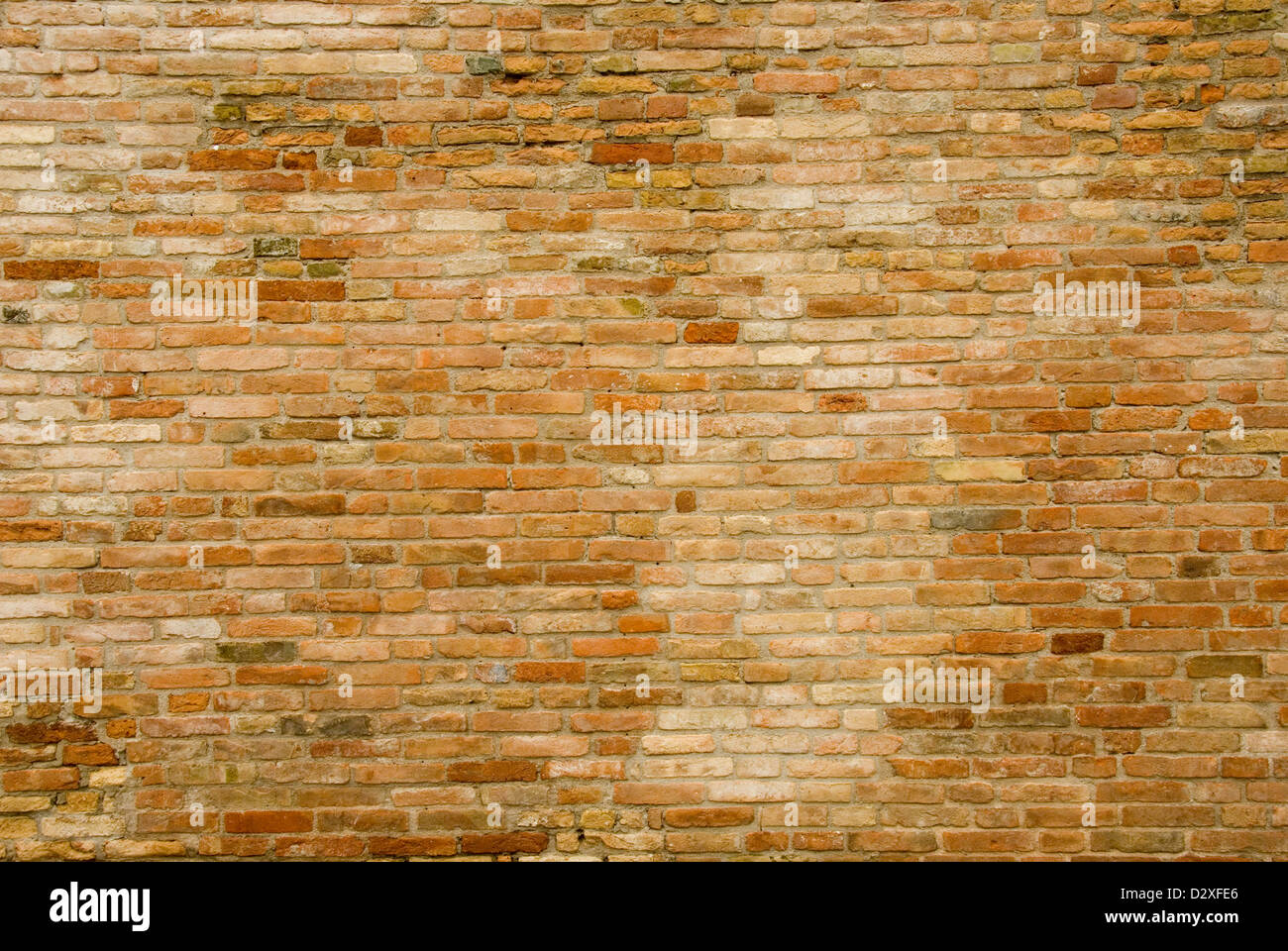 Background textured image of a brick wall taken in Venice Italy. Stock Photo
