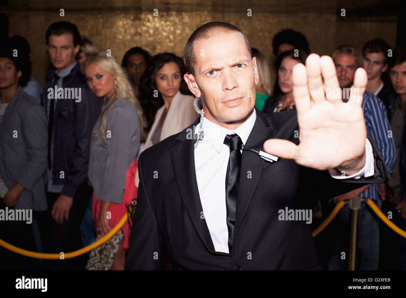 Nightclub bouncer hand hi-res stock photography and images - Alamy