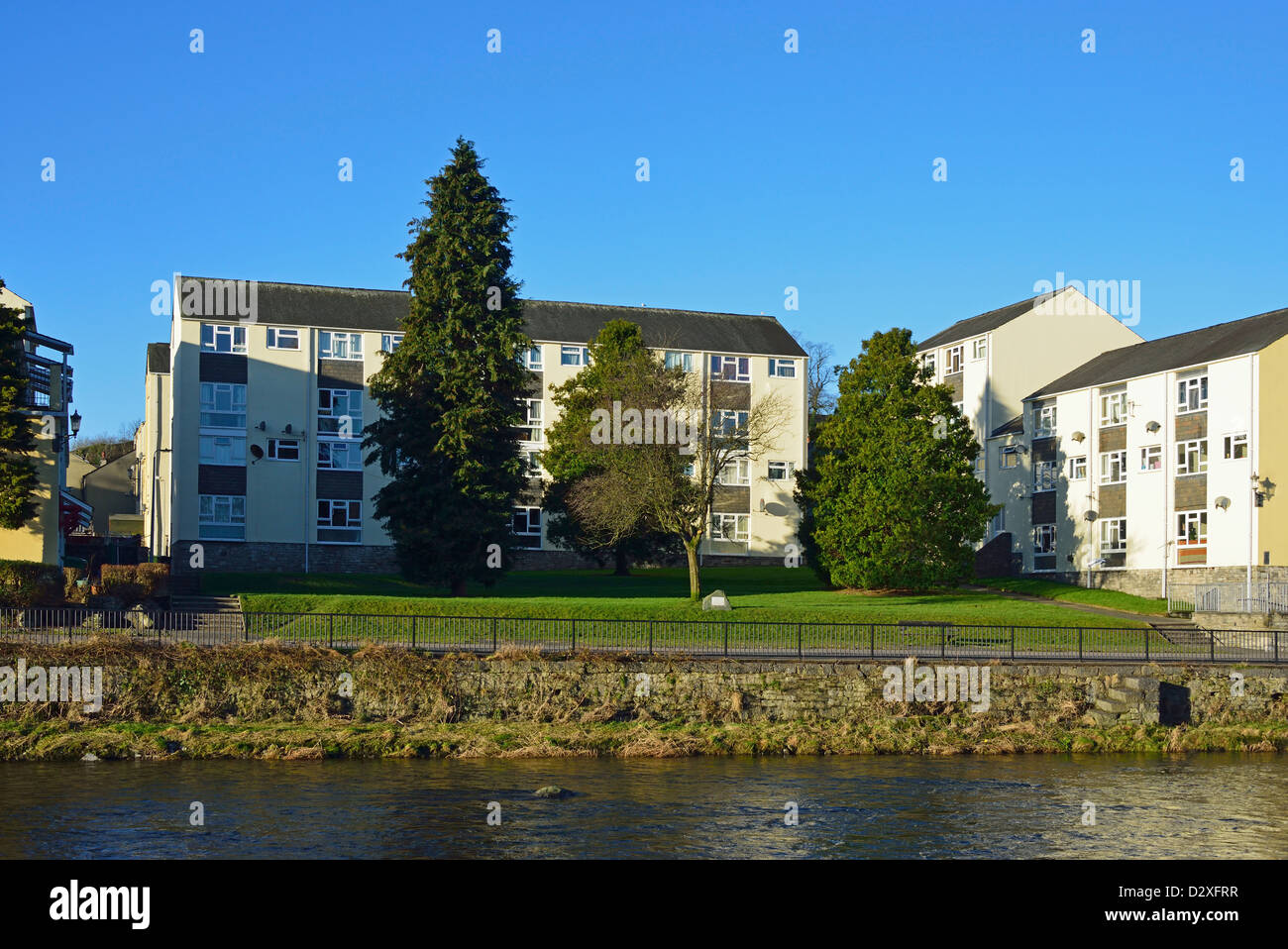 Housing in winter. Waterside, Kendal, Cumbria, England, United Kingdom