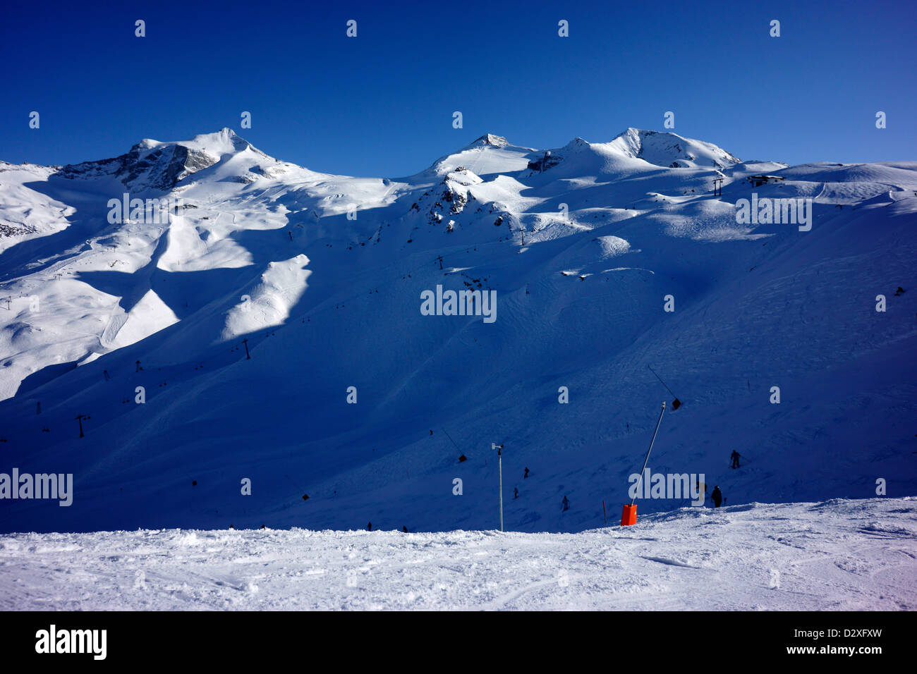 Skiarea of Stubai glacier, winter, Tyrol, Austria Stock Photo
