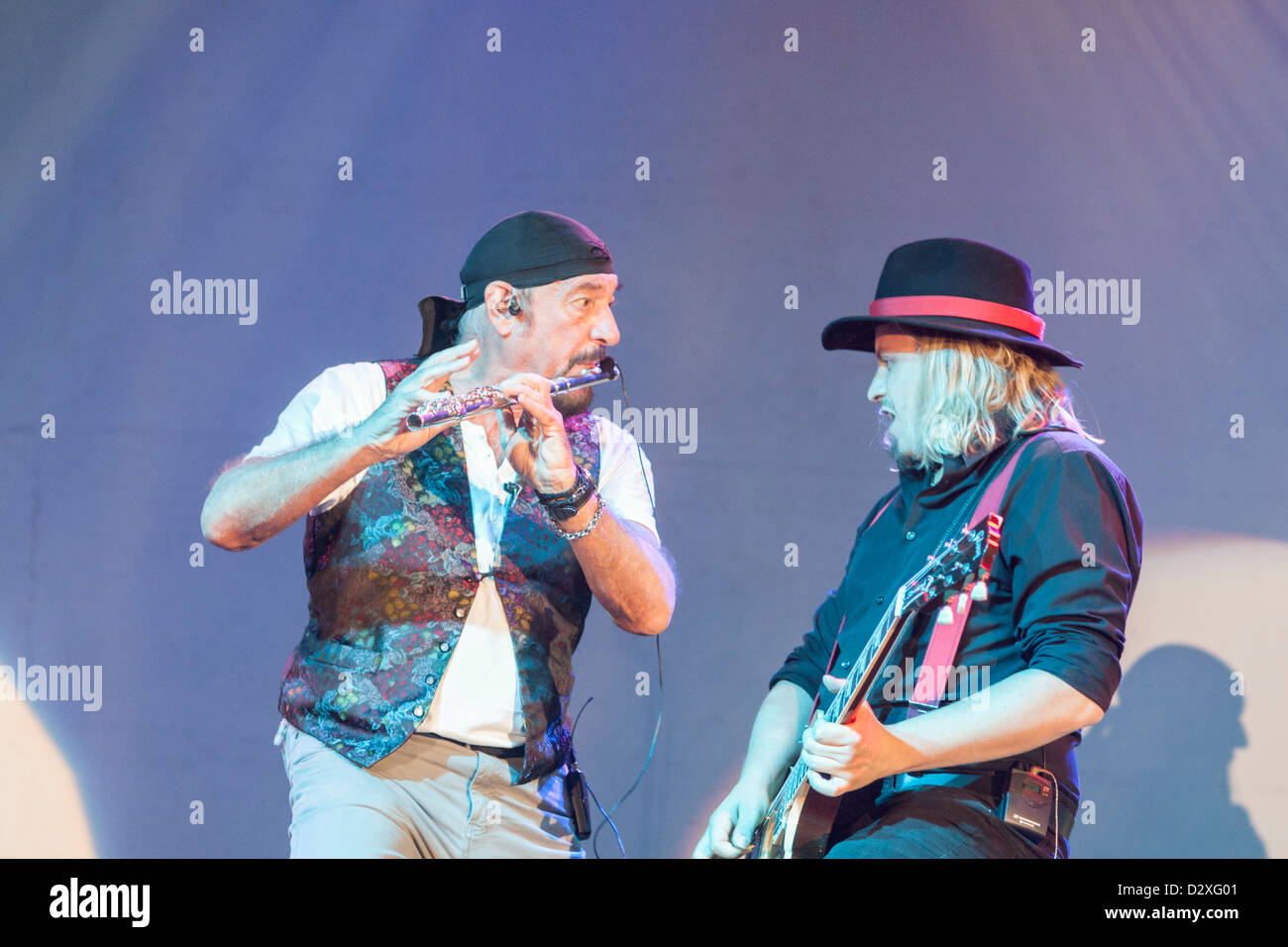 The flutist ian anderson of jethro tull hires stock photography and