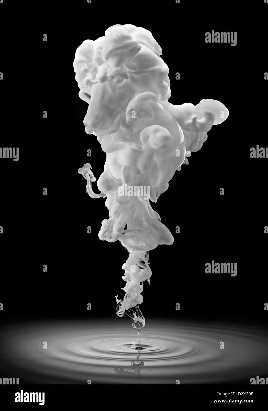 Smoke forming poodle face Stock Photo