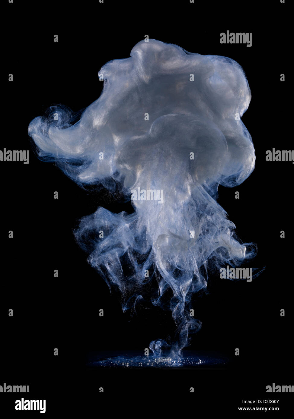 Blue and gray smoke cloud Stock Photo