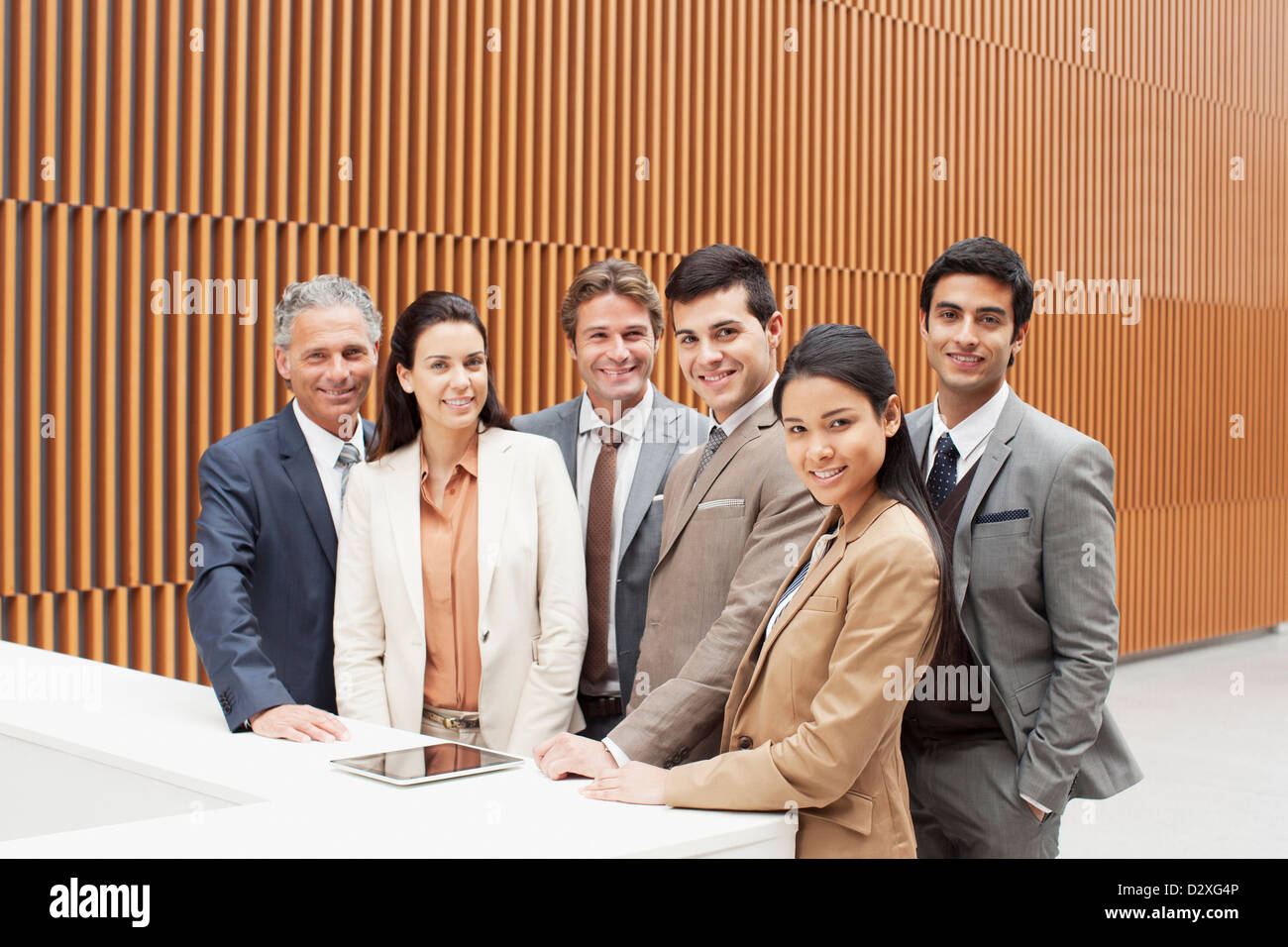 Portrait of smiling business people Stock Photo - Alamy