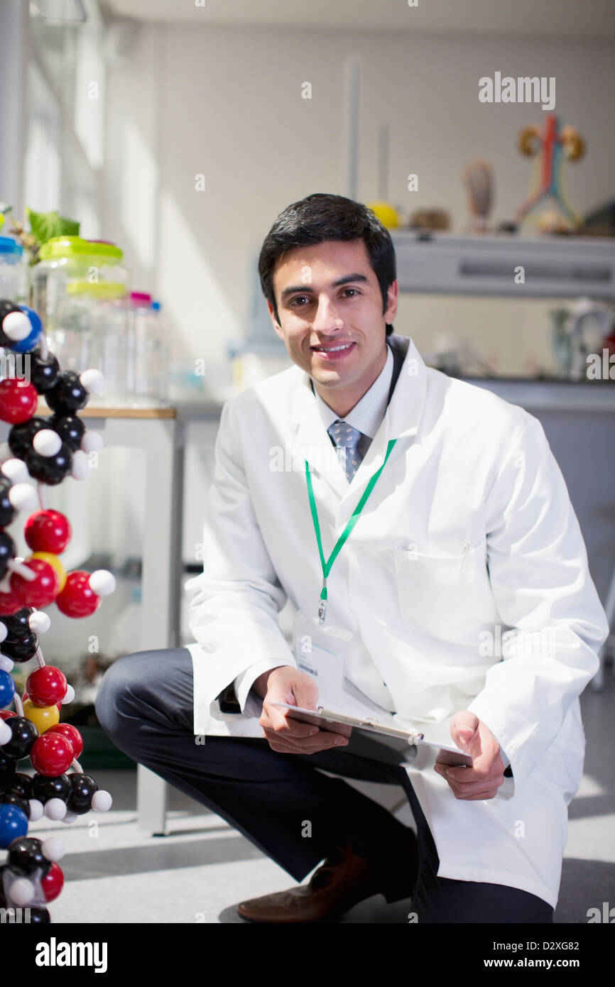Portrait of smiling scientist in laboratory Stock Photo