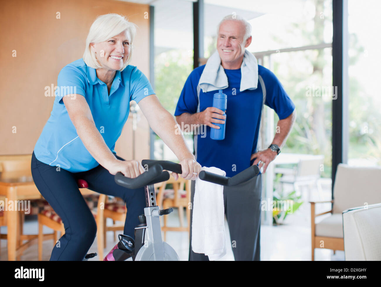 old woman riding