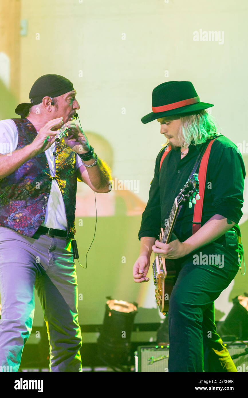 Flutist and singer Ian Anderson, of Jethro Tull fame, with his