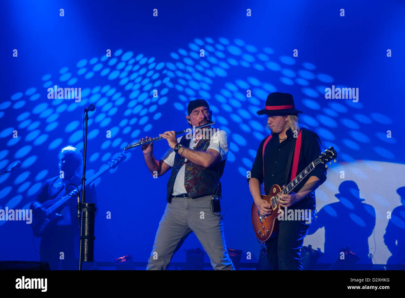 Flutist and singer Ian Anderson, of Jethro Tull fame, with his