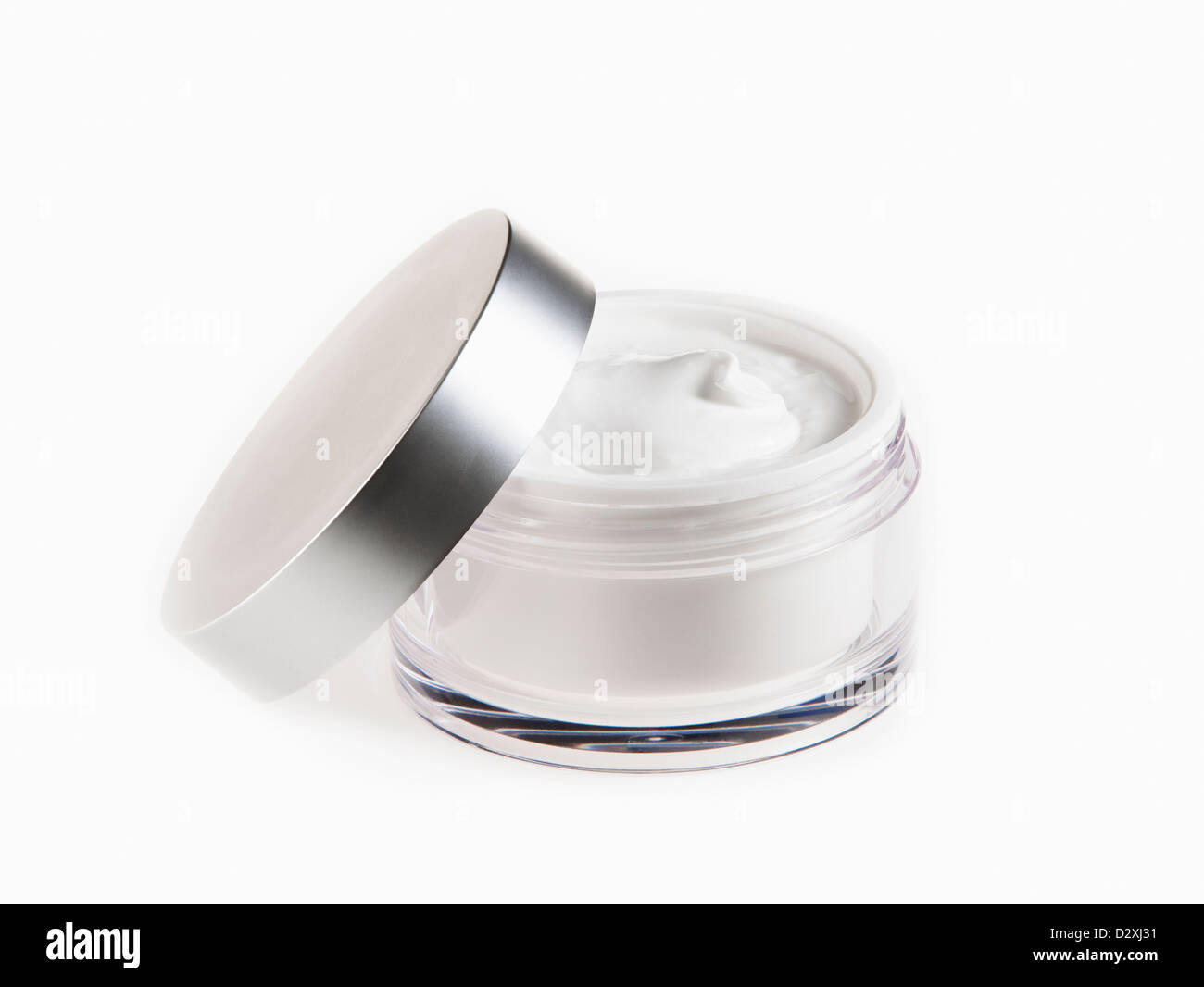 Close up of moisturizer in jar Stock Photo