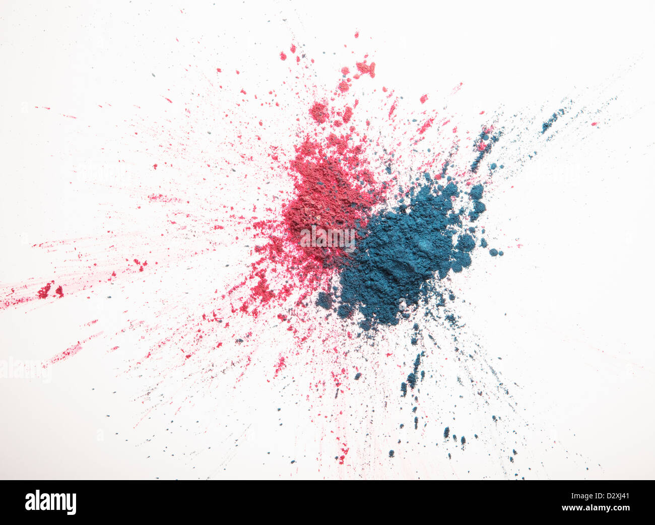 Pink and blue eyeshadow splatter Stock Photo