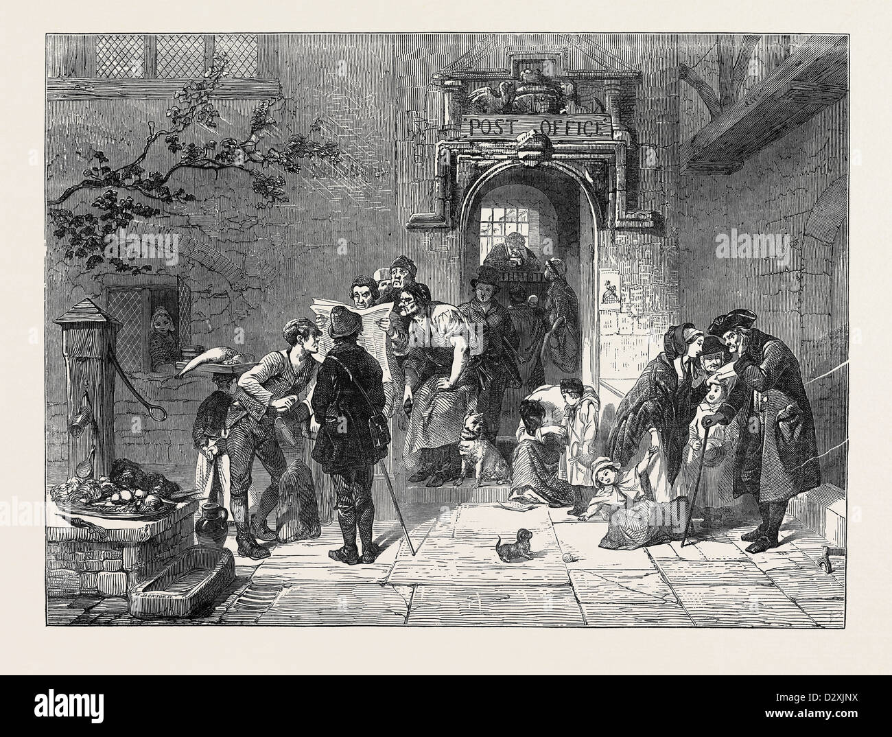 THE POST OFFICE PAINTED BY F. GOODALL Stock Photo Alamy