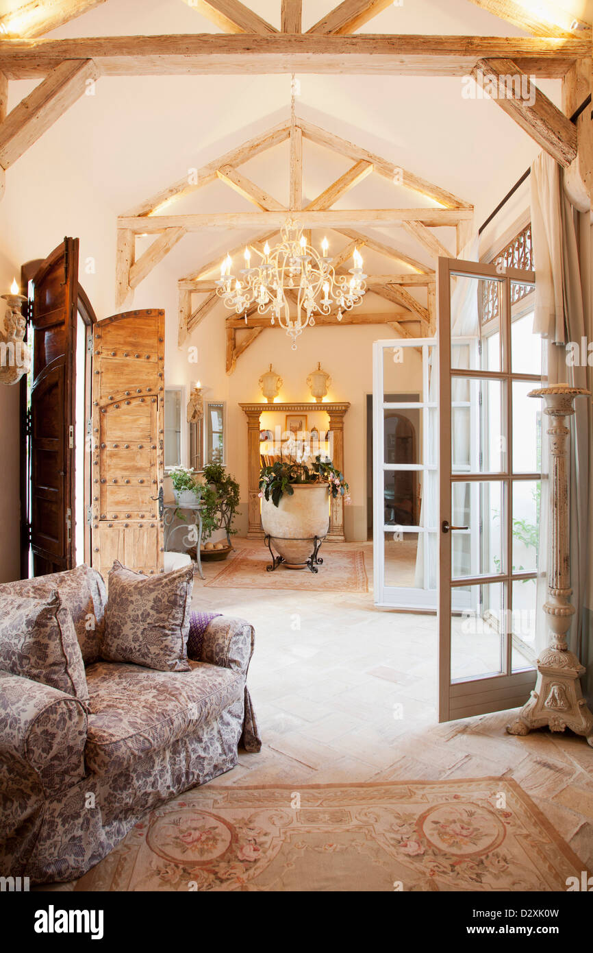 Luxury livingroom and foyer Stock Photo