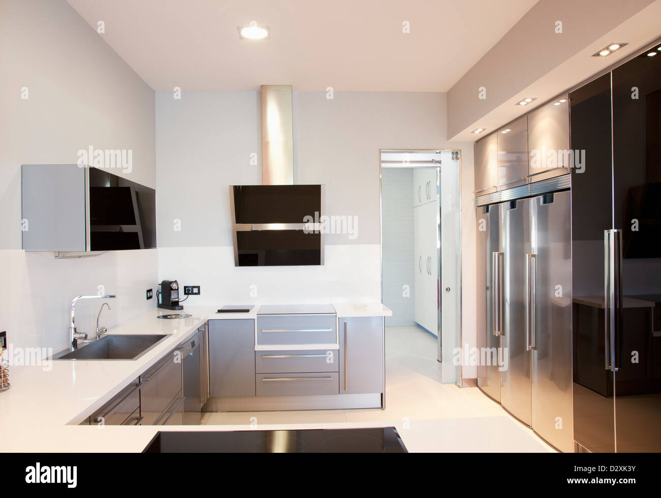 Luxury modern kitchen Stock Photo
