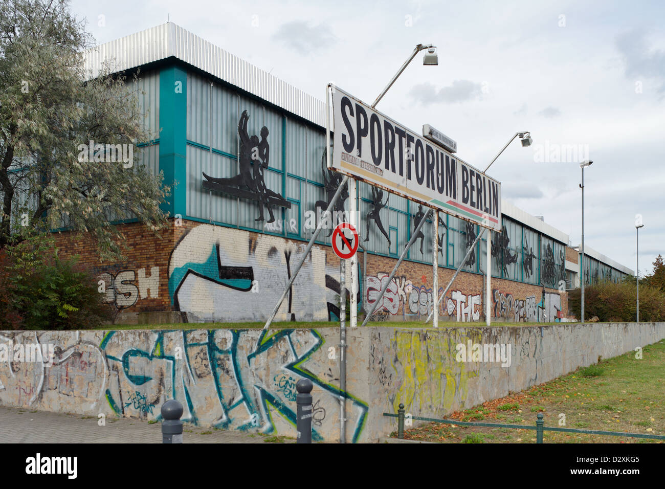 Berlin, Germany, Dynamo sports hall in Sports Forum in Berlin Konrad Wolf Road Stock Photo