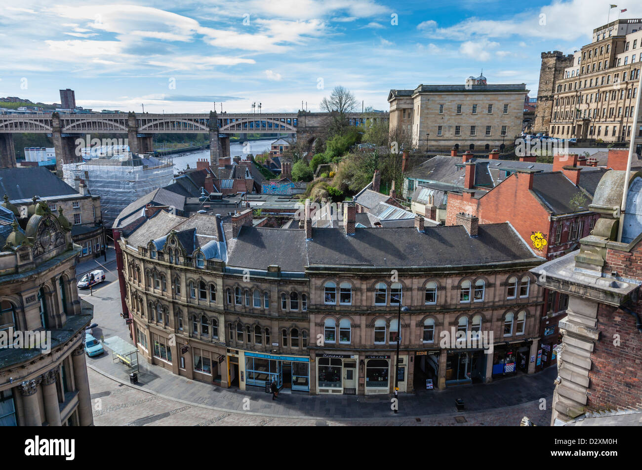 views-from-the-tyne-bridge-of-the-rooftops-and-quayside-and-side-areas