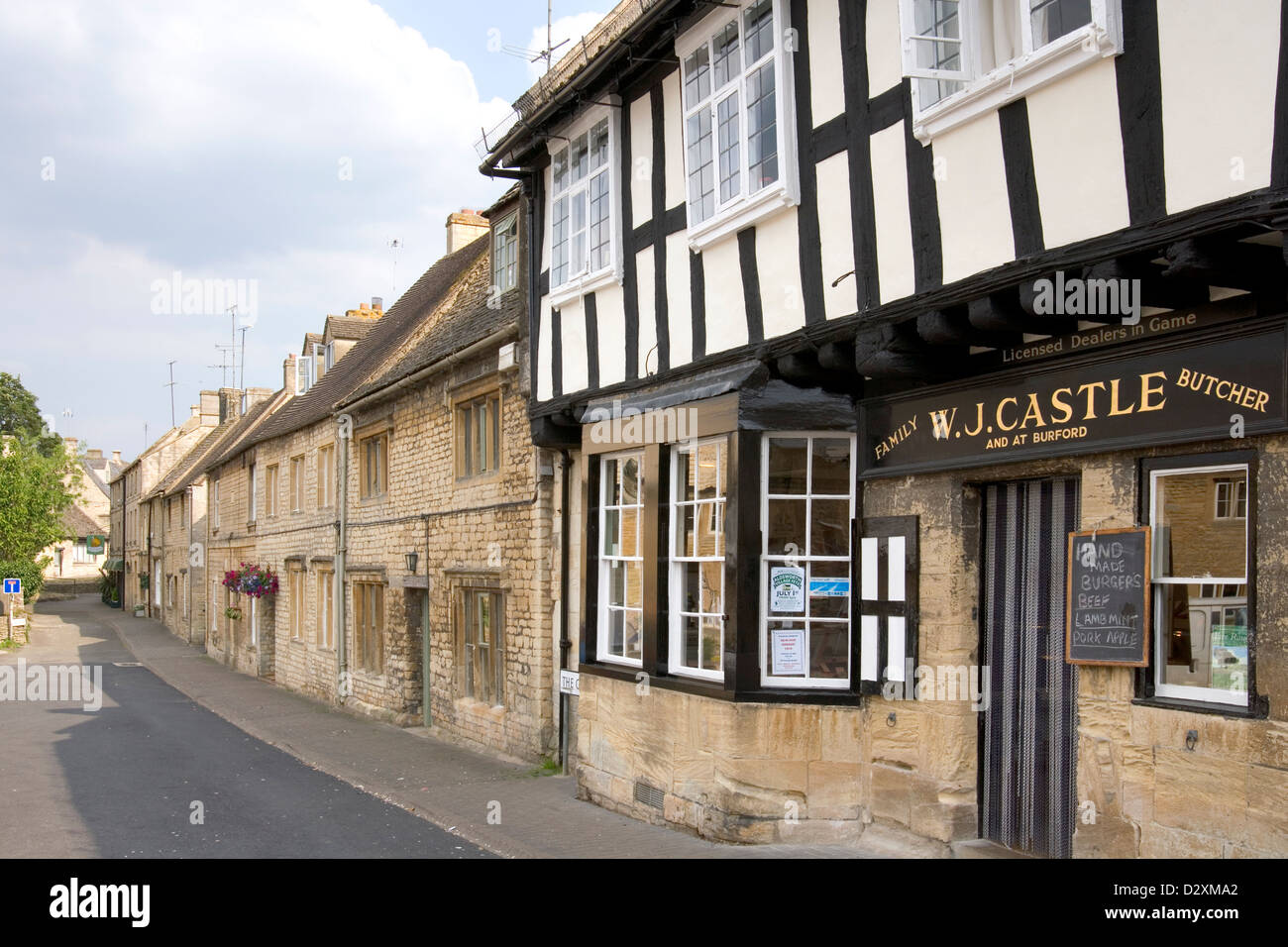 Northleach street scene, Cotswolds, Gloucestershire, England, UK Stock ...