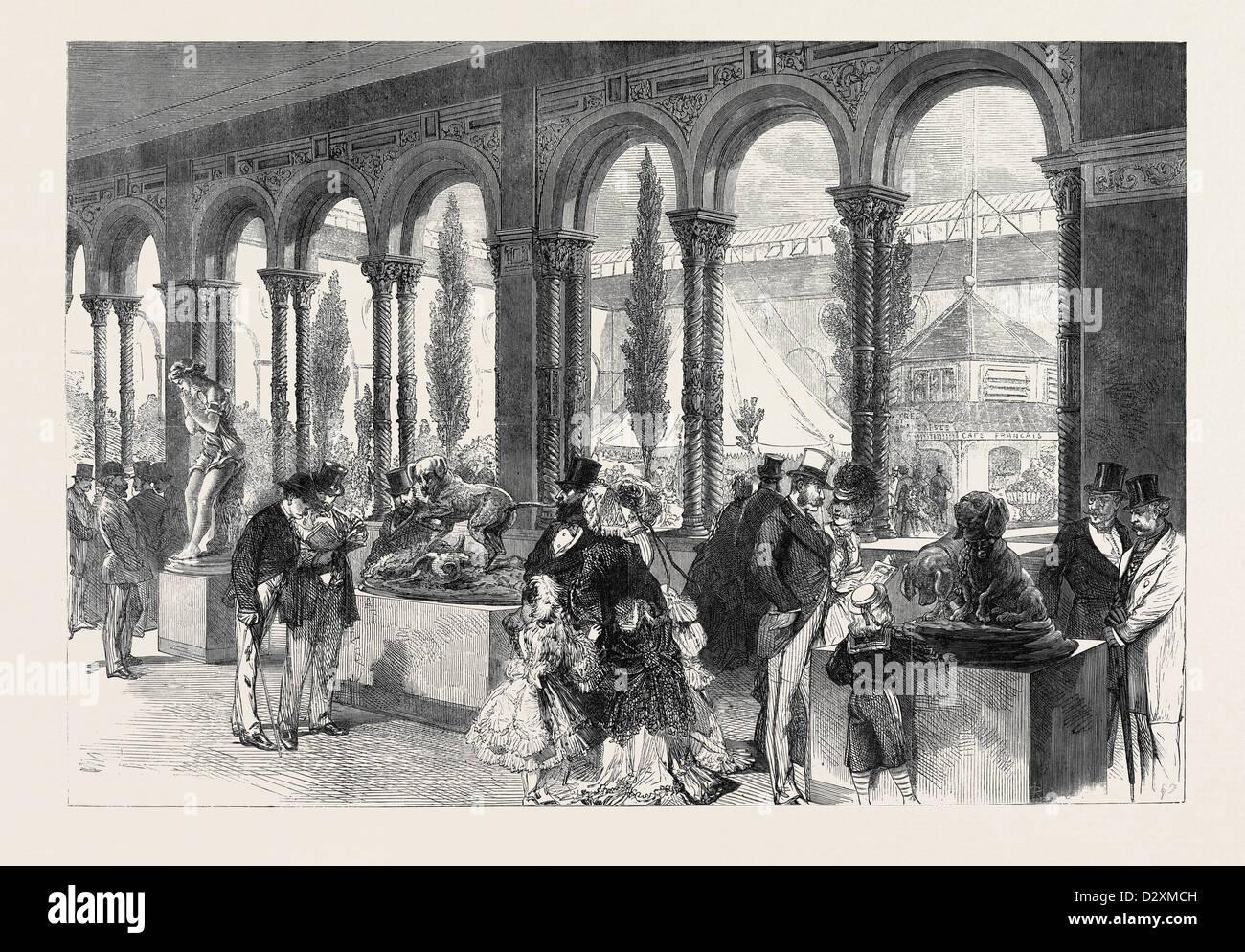 THE FRENCH ANNEXE AT THE INTERNATIONAL EXHIBITION 1871 Stock Photo