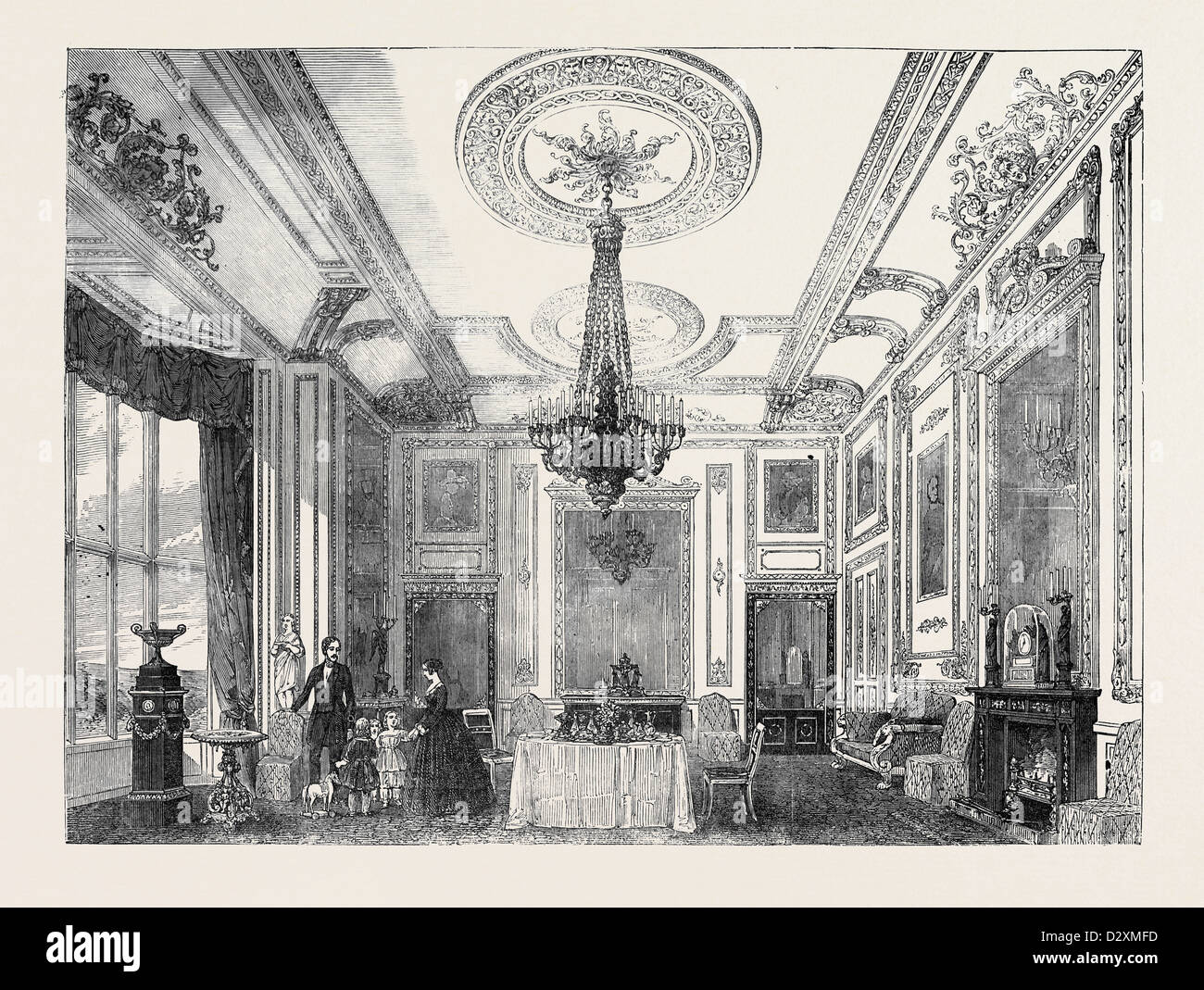 THE WHITE DRAWING ROOM, WINDSOR CASTLE Stock Photo Alamy