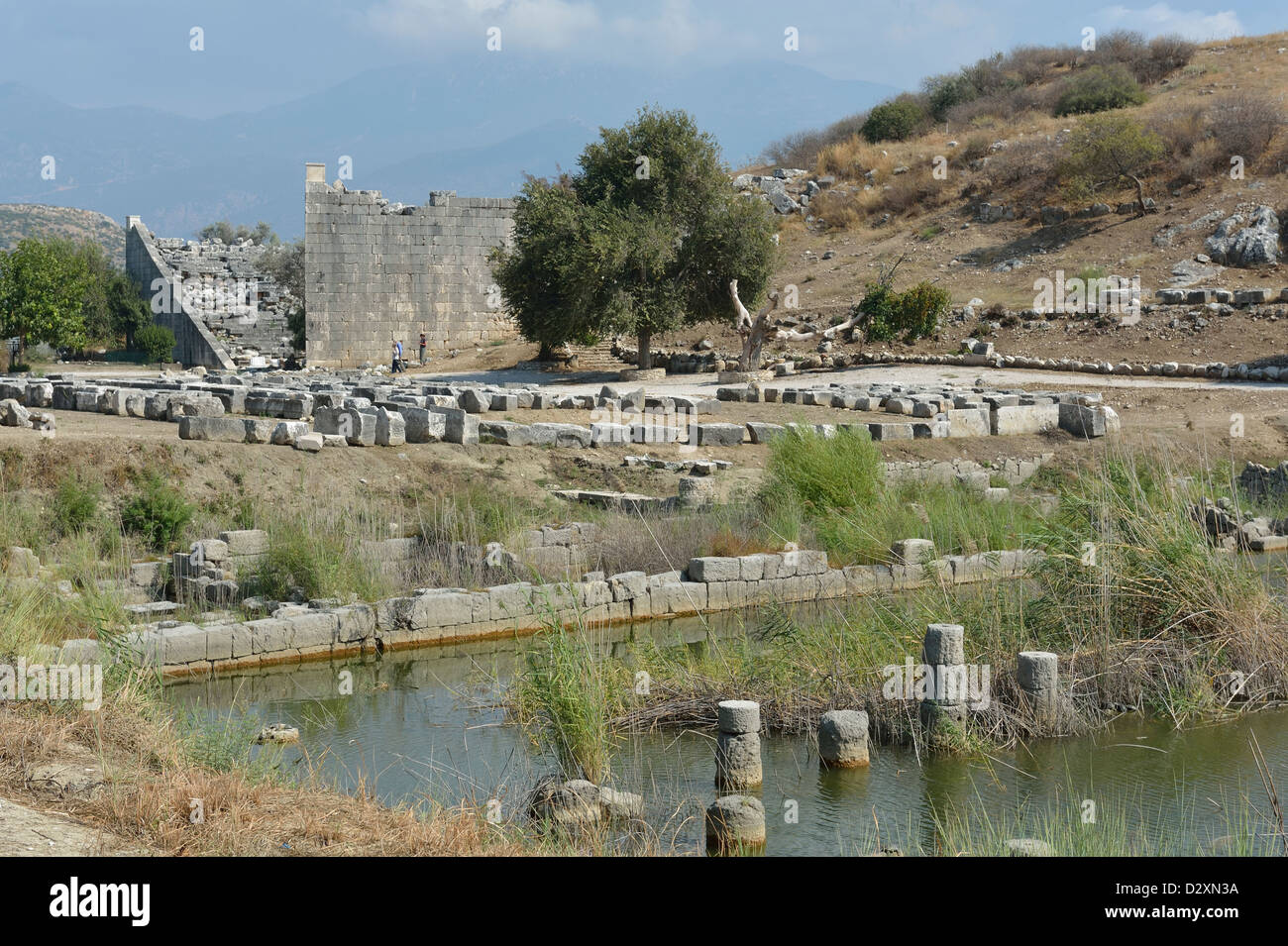 Classical ruins at Letoon Turkey supposed location of Leda and the Swan