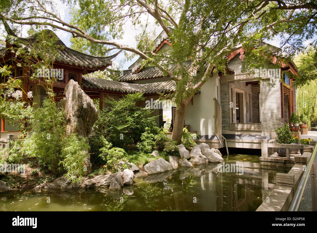 chinese garden in sydney's darling harbour Stock Photo Alamy