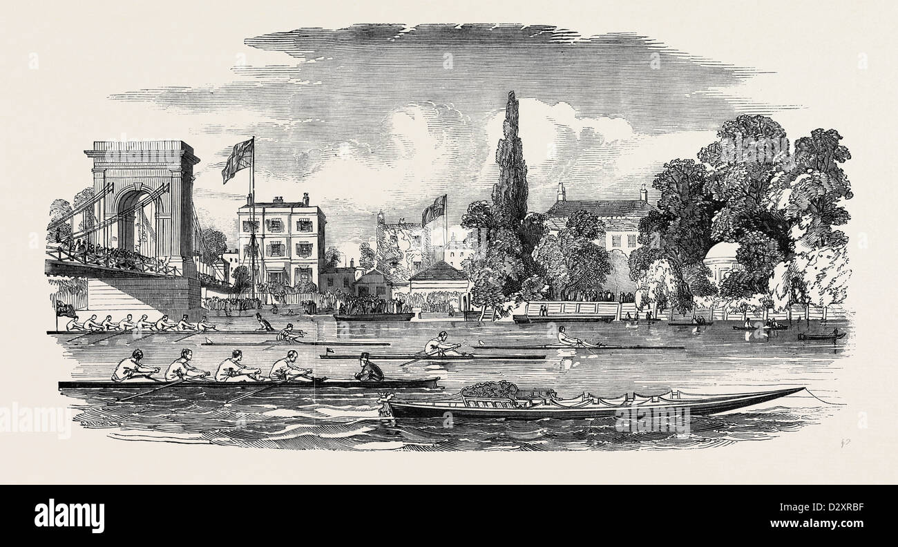 THAMES WATERMEN'S REGATTA, THE CHANCELLOR'S," NEAR HAMMERSMITH BRIDGE