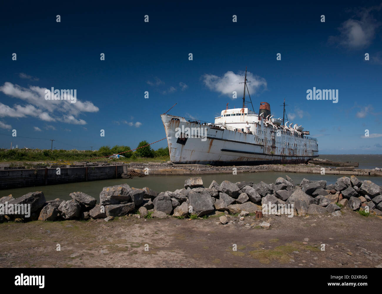 TSS Duke of Lancaster, Passenger Ship, Mostyn Docks, on the River Dee
