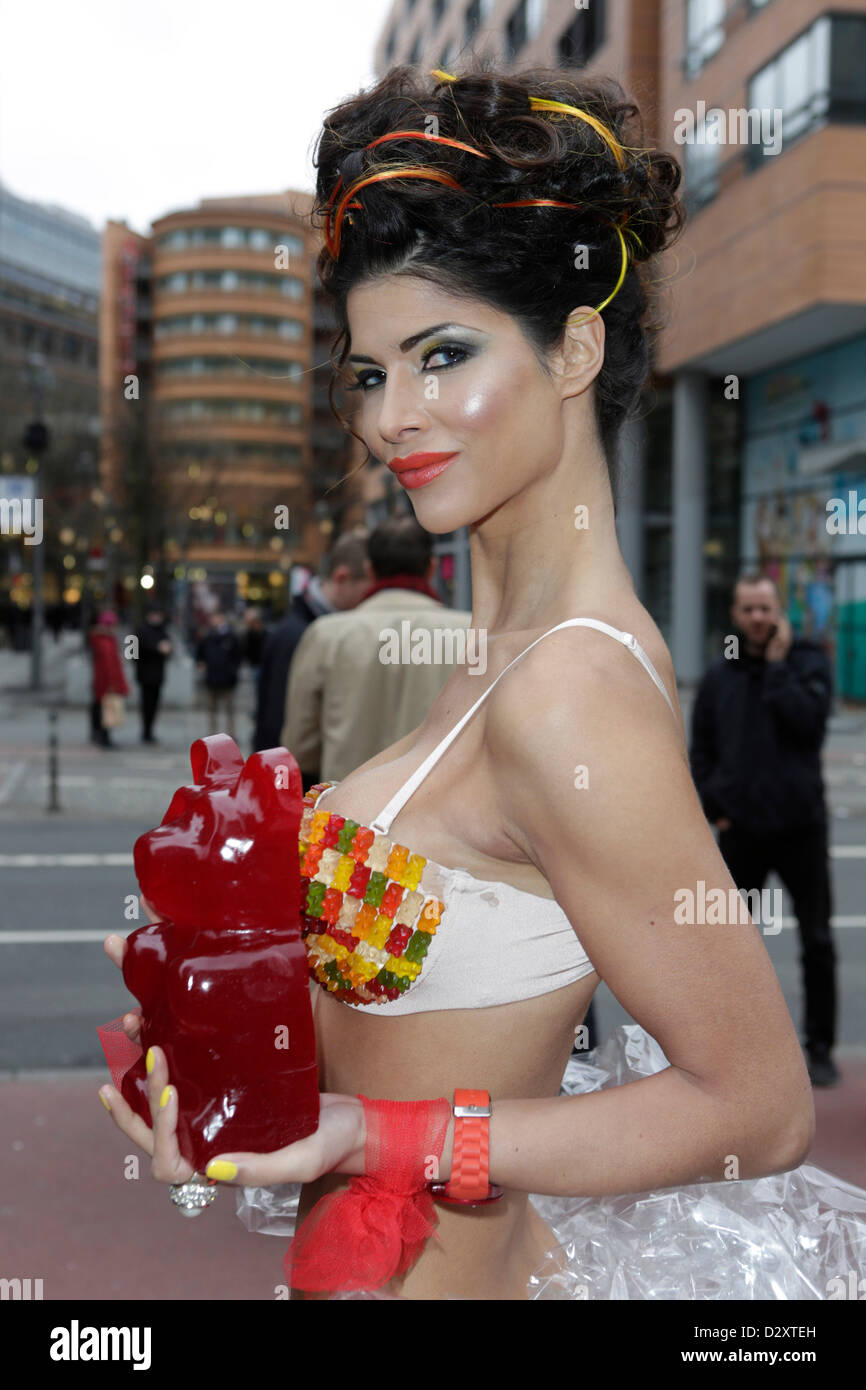 (File) German model Micaela Schaefer poeses with her personal bear in ...