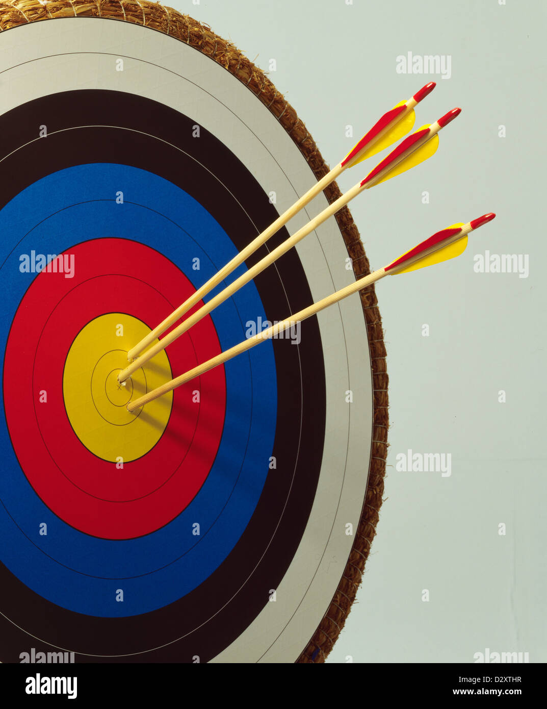 Arrows in target Stock Photo Alamy