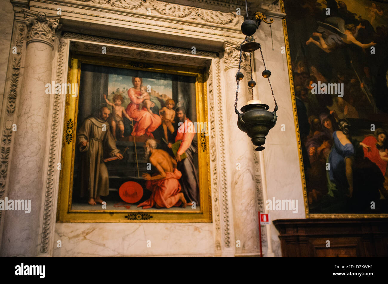 Inside the Duomo (cathedral) in the PIazza dei Miracoli in Pisa, Italy Stock Photo
