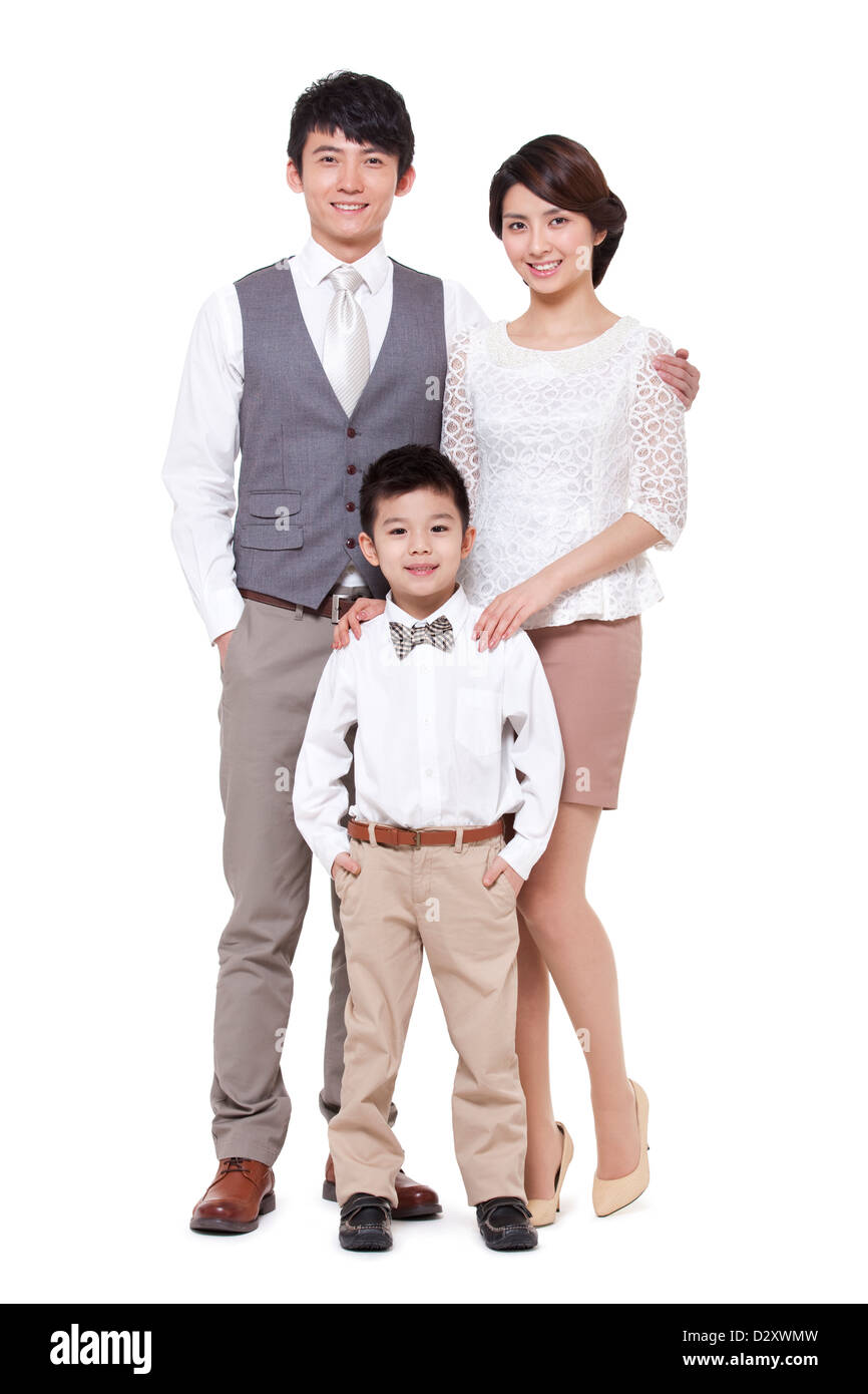 Portrait of a happy young family Stock Photo - Alamy