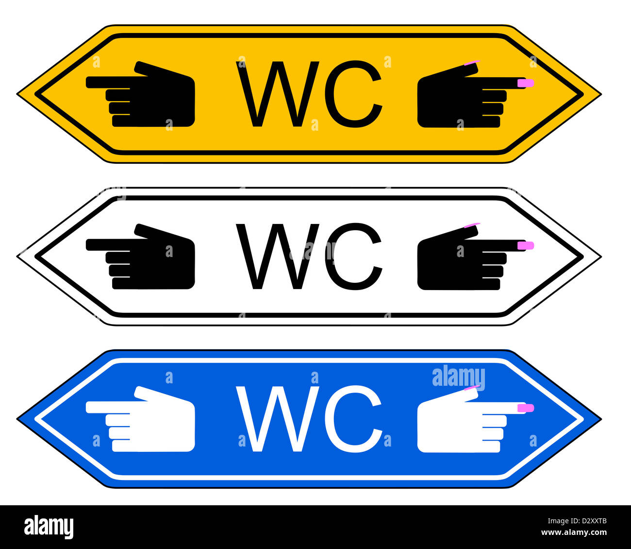 Cw Direction Sign Finger post direction Cut Out Stock Images & Pictures - Alamy