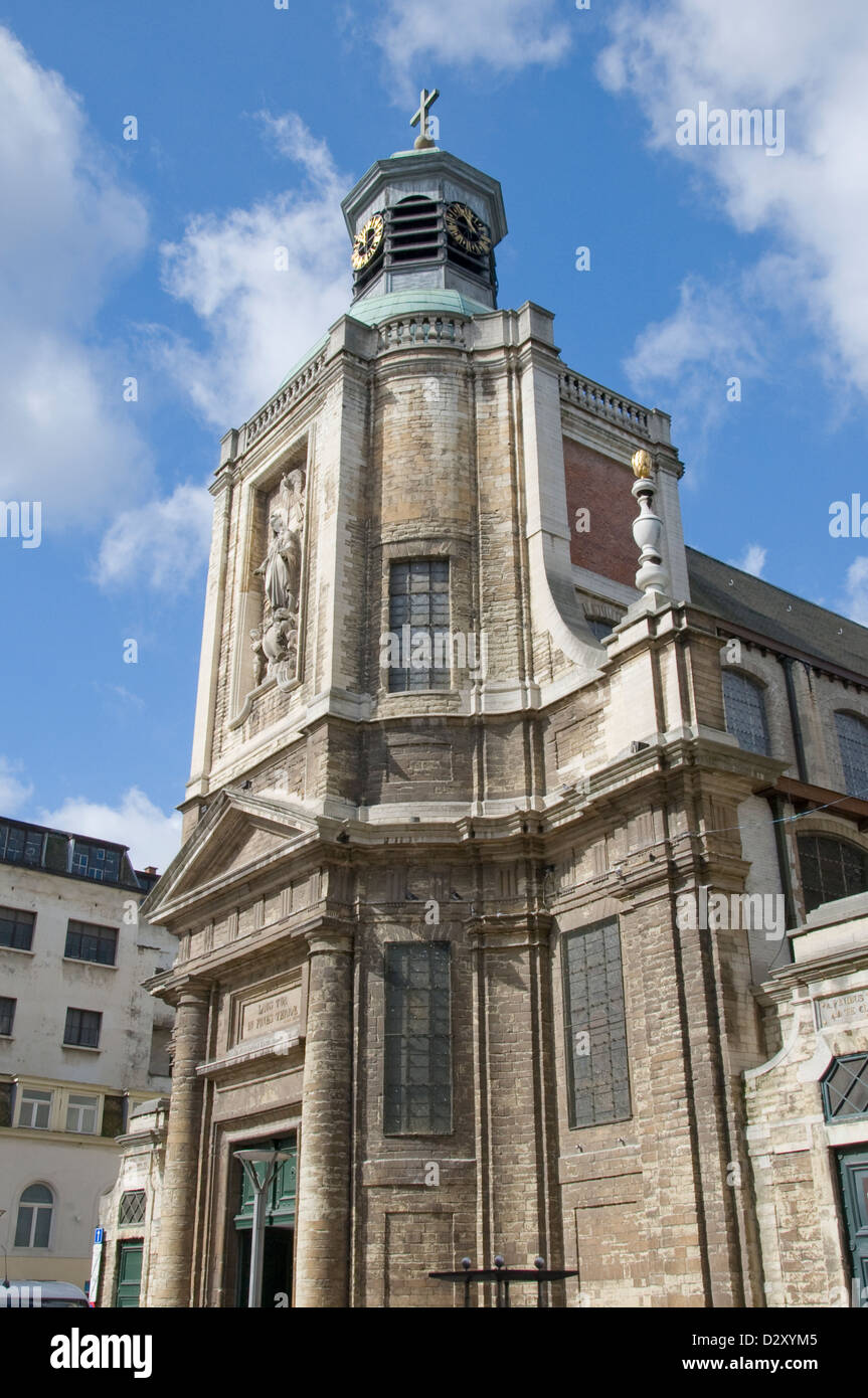 The Notre-Dame-du-Finistère church in Brussels Stock Photo