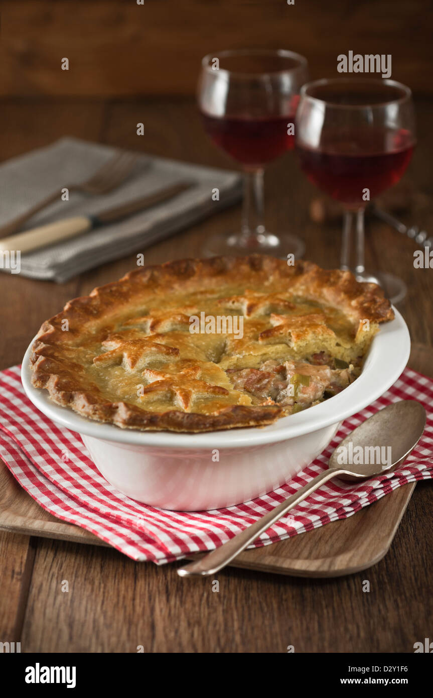 Rabbit pie Traditional food Stock Photo