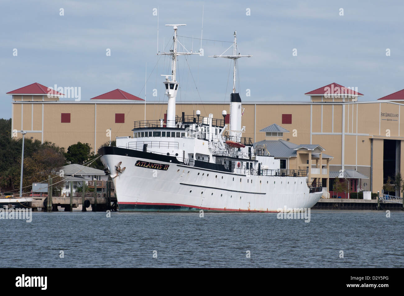 Atlantis 2 exploration ship that Robert Ballard used to explore the Titanic. Stock Photo