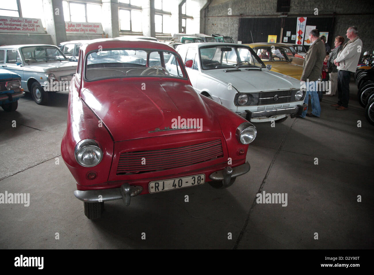 Burg, Germany, the vehicle hall of the GDR Museum Stock Photo