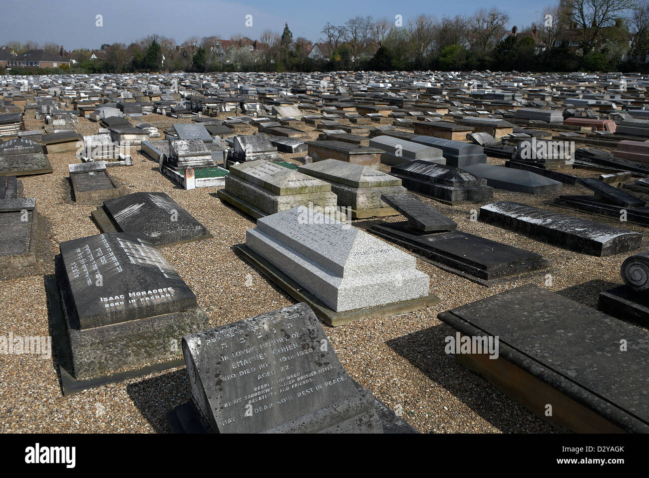 London, United Kingdom, at the Jewish cemetery in Golders Green Stock Photo