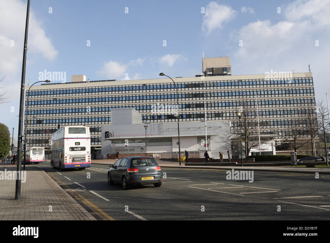 The main building of Sheffield Hallam University England, as seen from