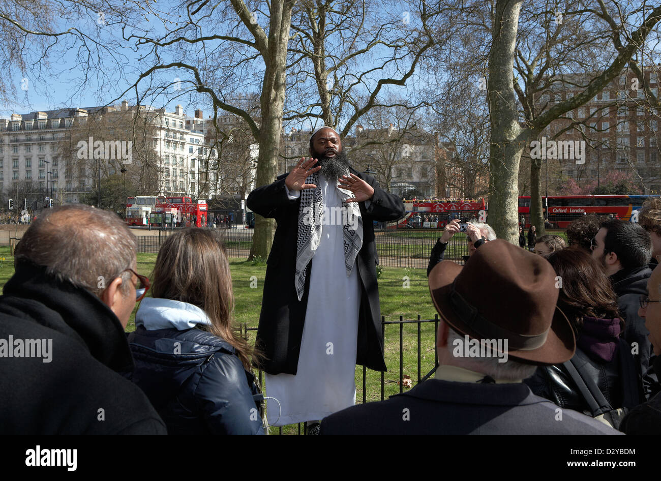London, United Kingdom, speakers at the Speakers' Corner in Hyde Park Stock Photo Alamy