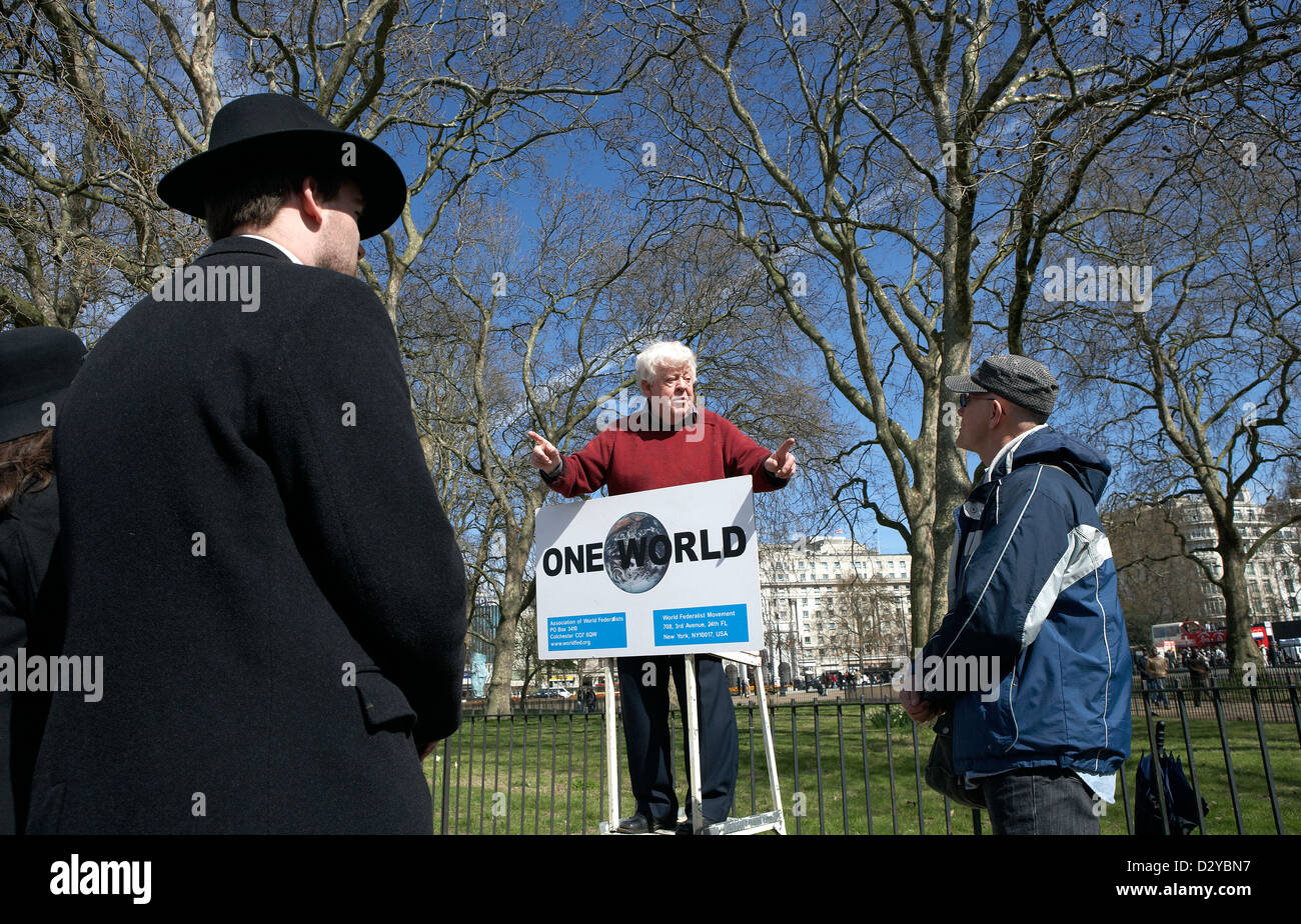 London, United Kingdom, speakers at the Speakers' Corner in Hyde Park