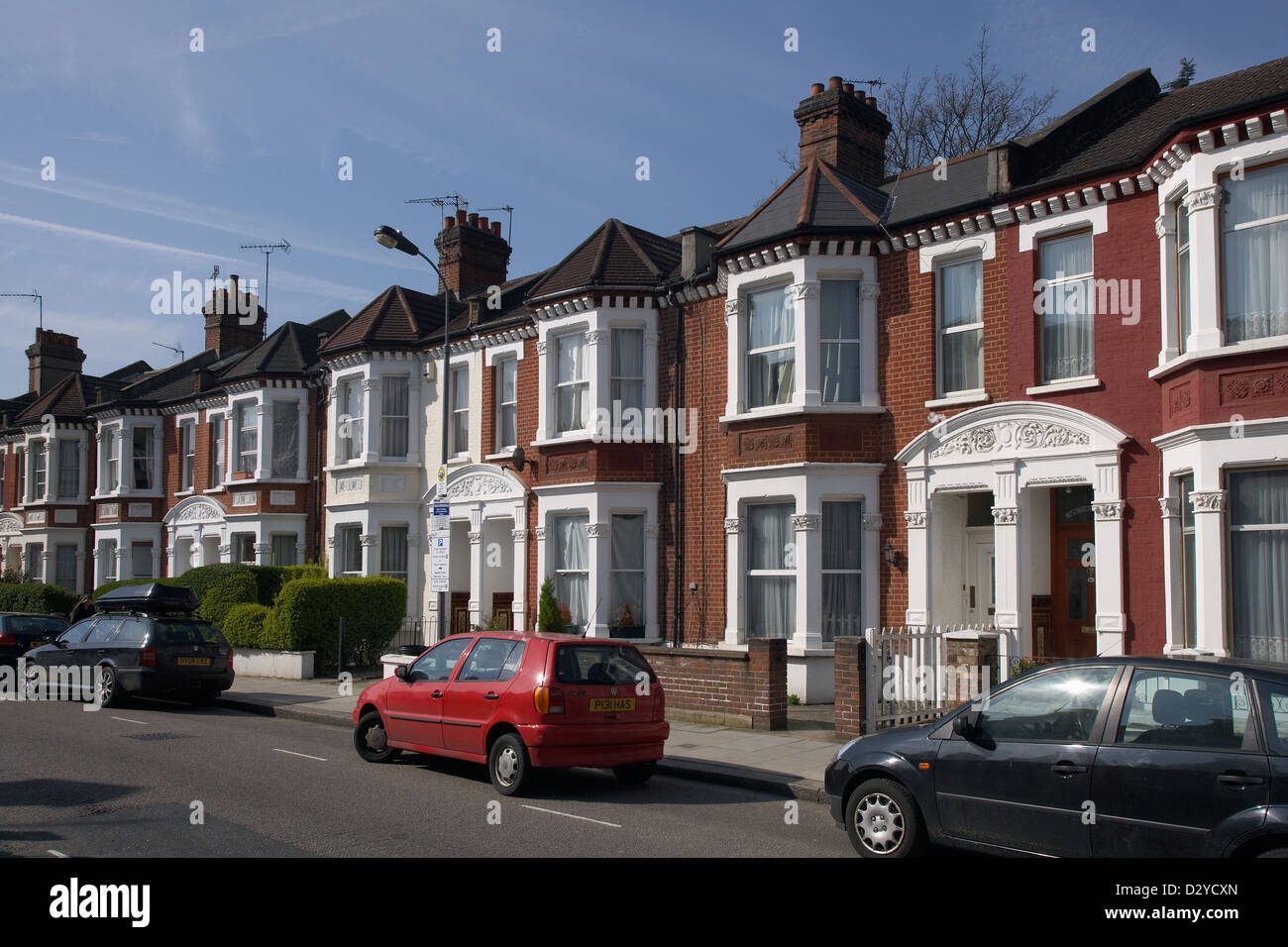 London, United Kingdom, small townhouses in Pennard Road in the