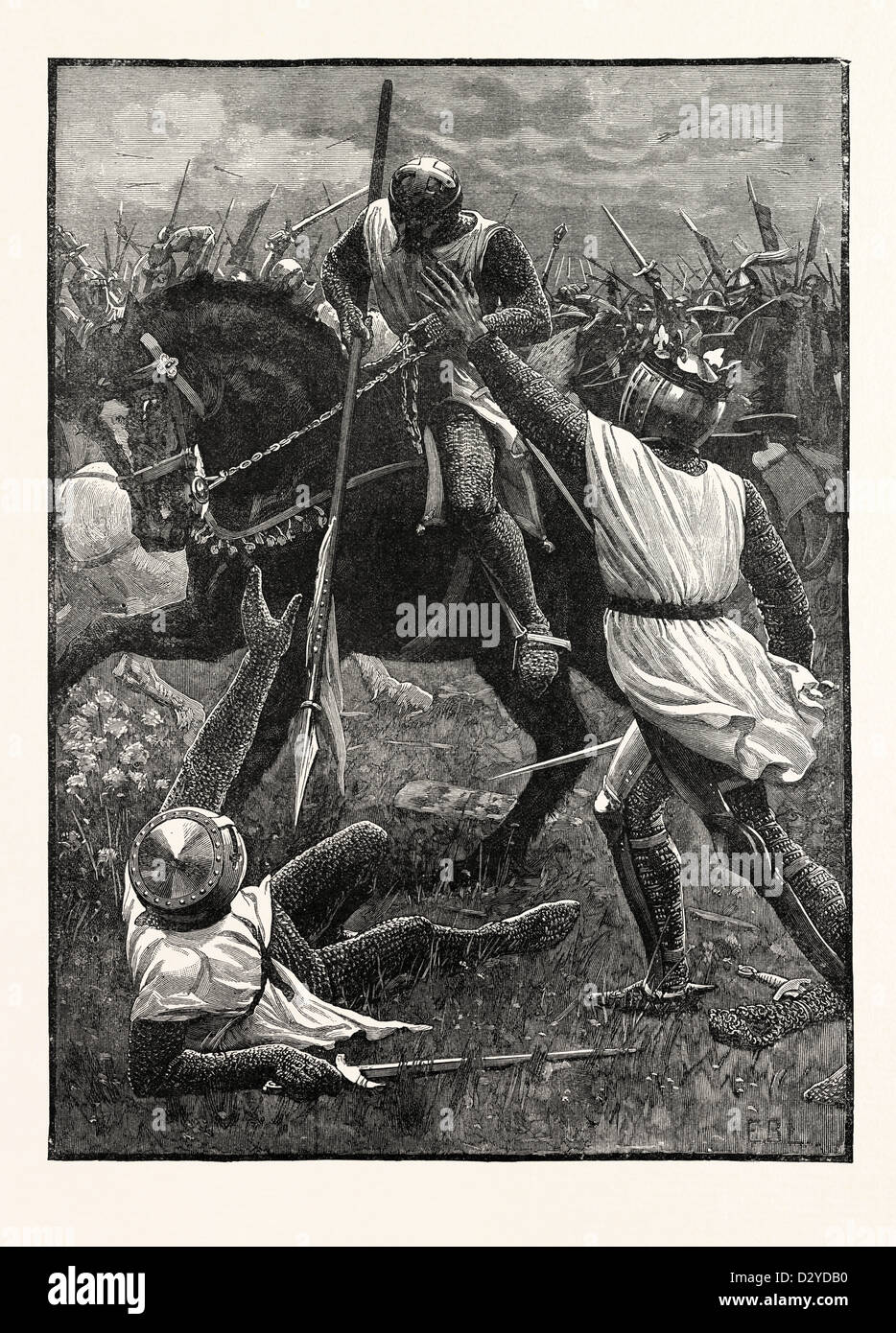 BATTLE OF EVESHAM: KING HENRY IN DANGER Stock Photo