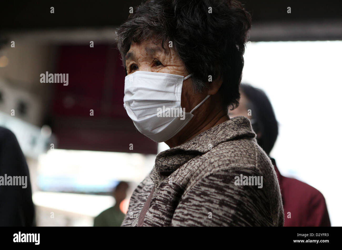 Tokyo, Japan, Woman with face mask Stock Photo