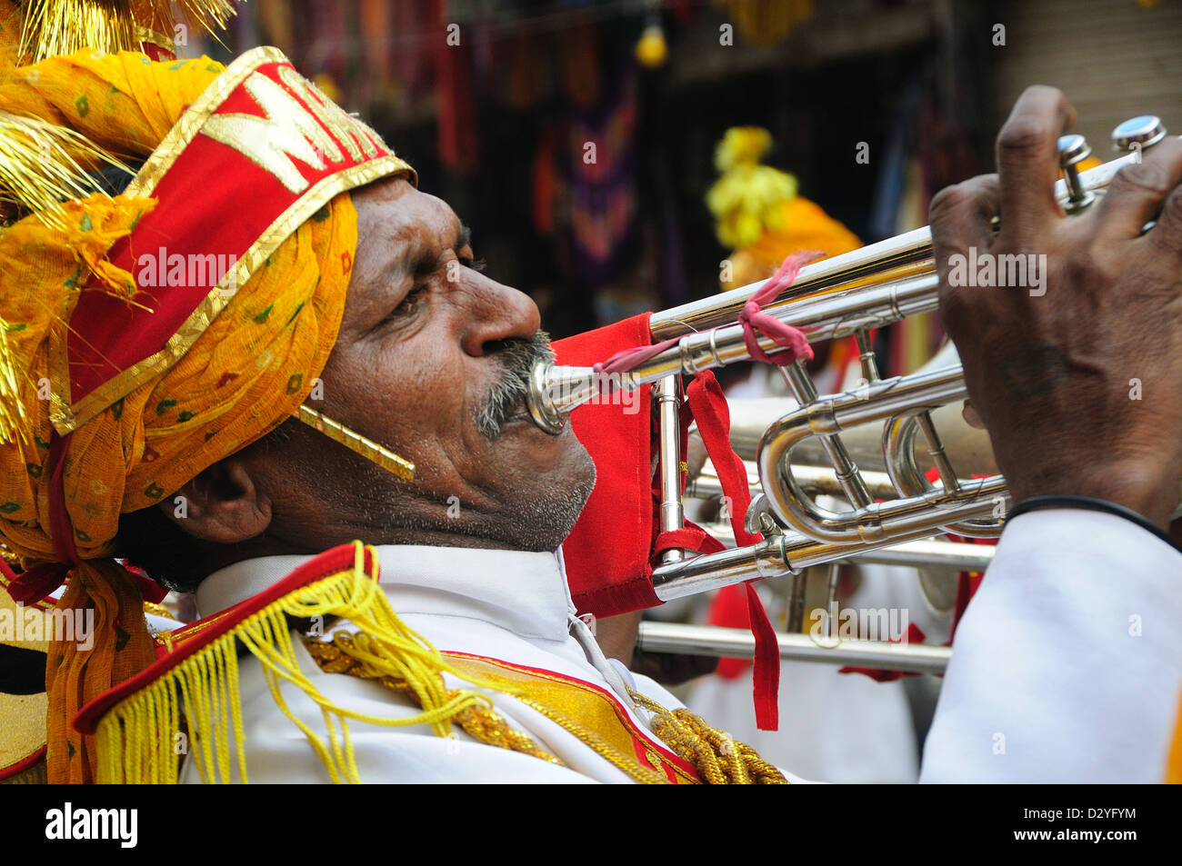 The day of Akali Dal Punjabi Sikh festival in New Delhi. Stock Photo