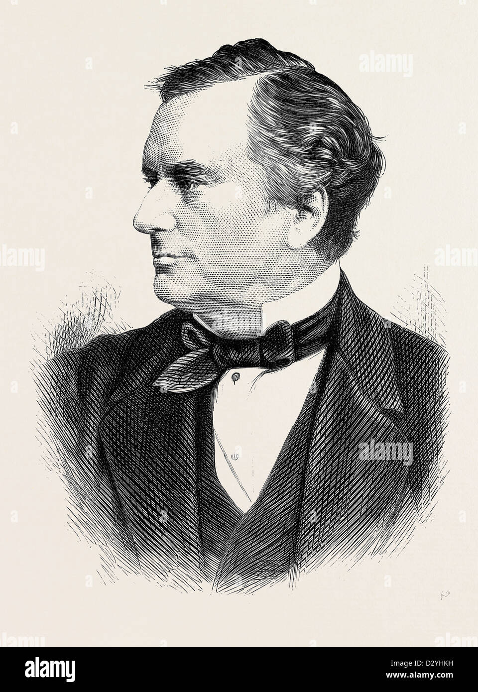SIR J. CORDY BURROWS LATE MAYOR OF BRIGHTON 1873 Stock Photo