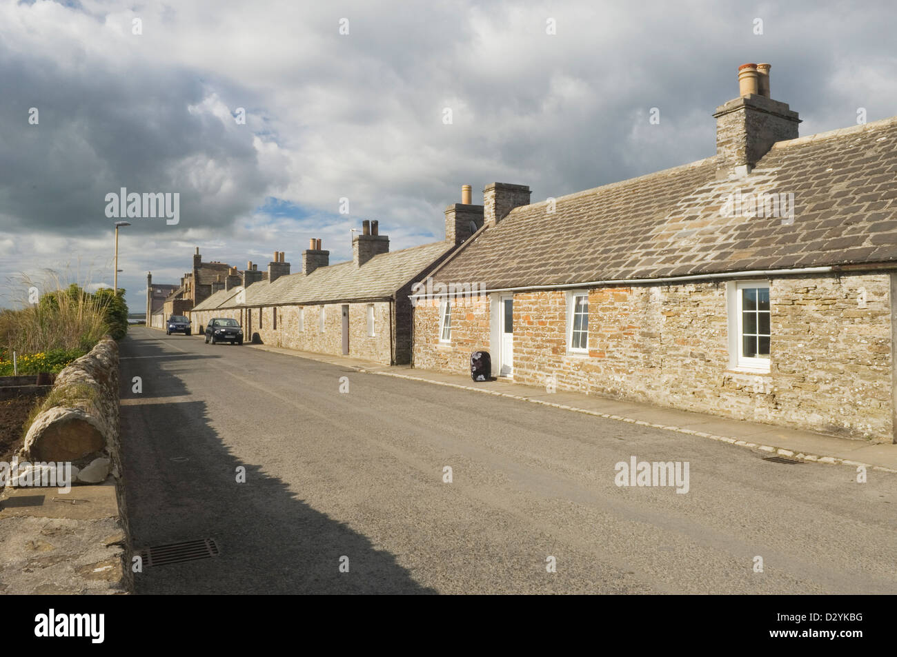 Balfour village on the island of Shapinsay, Orkney Islands, Scotland. Stock Photo