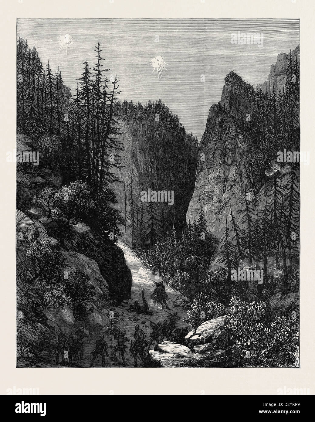 THE AFGHAN WAR THE 8TH KING'S REGIMENT SKIRMISHING UP THE PEIWAR KOTUL