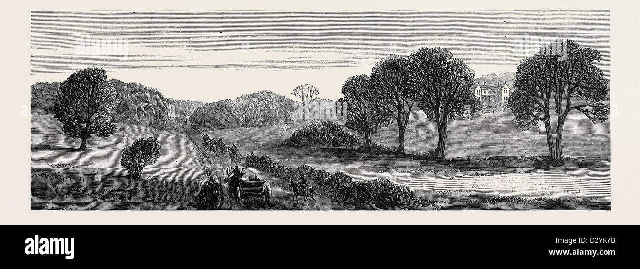 IN THE MEATH HUNTING COUNTRY HOLYWOOD RATH HOUSE IRELAND 1879 Stock