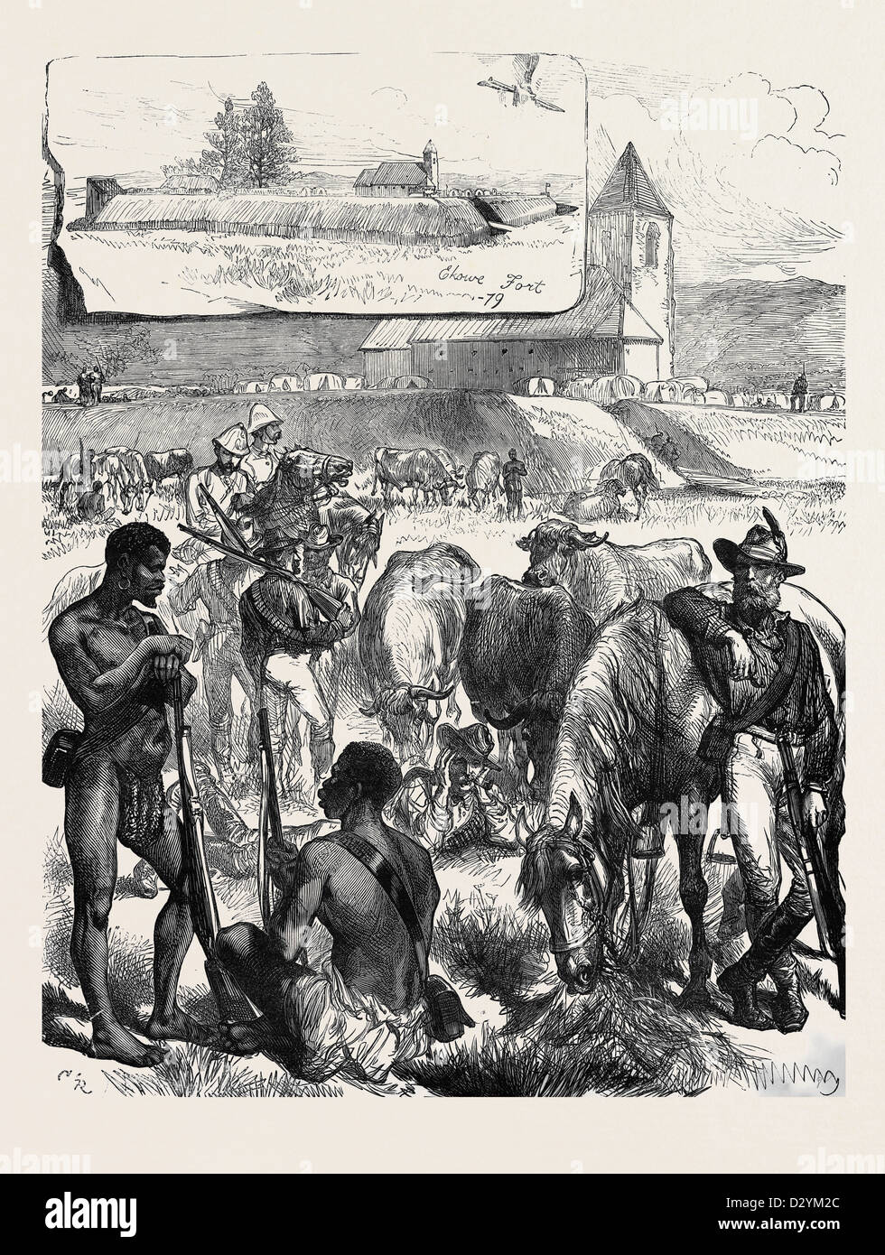 THE ZULU WAR: FORT EKOWE 1879 Stock Photo