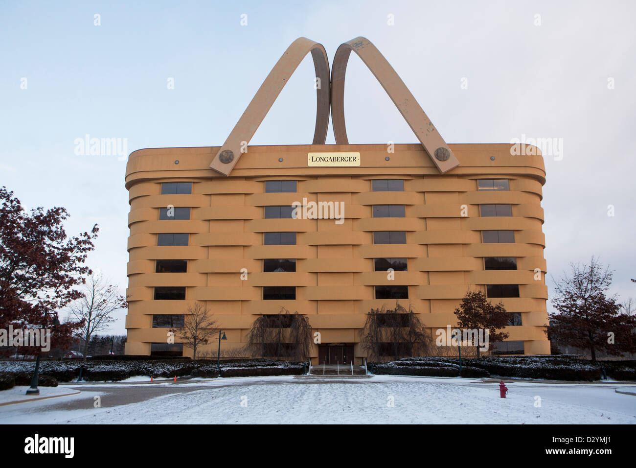 The basket shaped headquarters of basket maker The Longaberger Company.  Stock Photo
